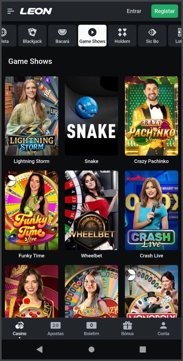 Benefícios exclusivos na área VIP do Leon Casino