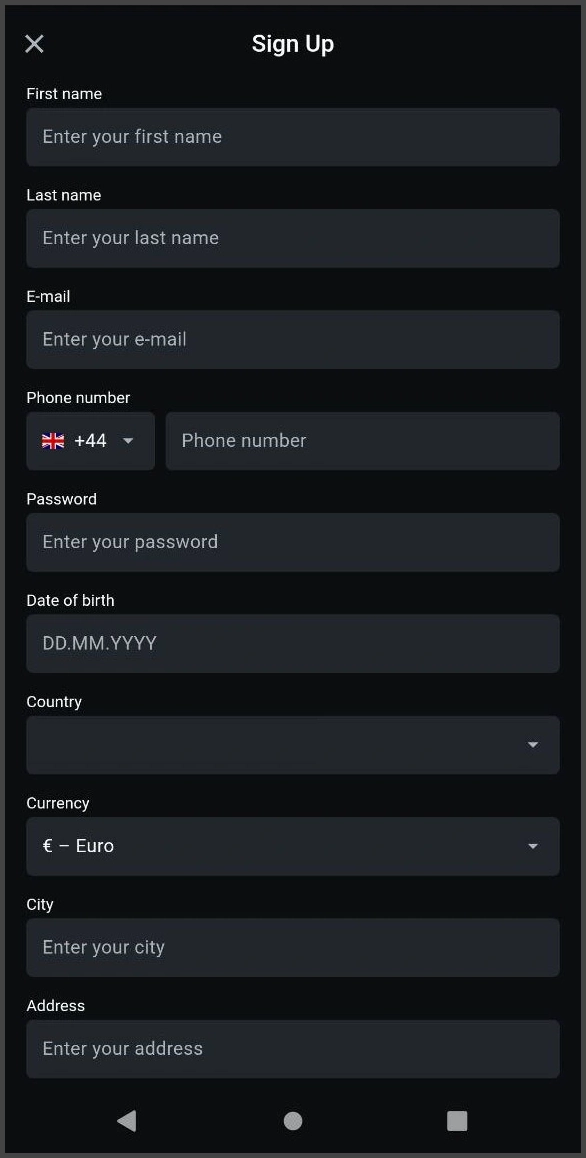 Quick registration for new players at Leon Casino