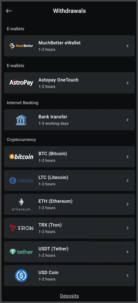 Detailed explanation of withdrawal options at Leon Casino