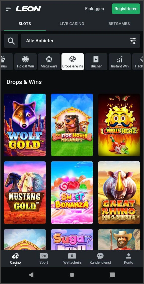 Tägliche Drops & Wins Preise im Leon Casinosichern