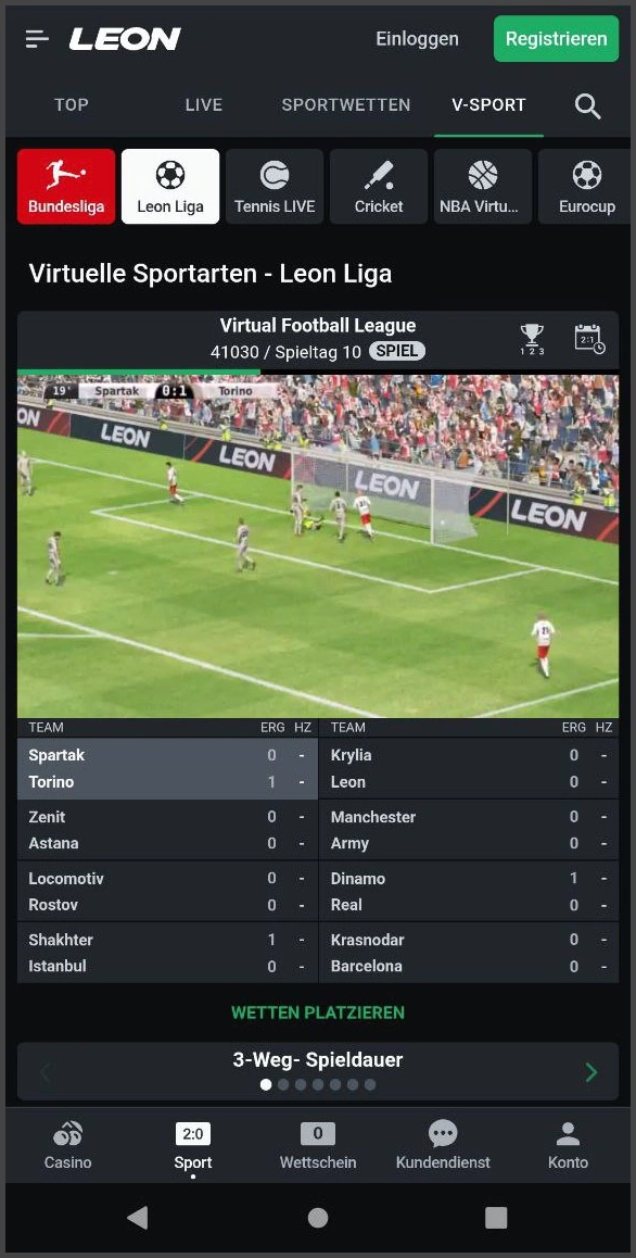 Live-E-Sport-Events bei Leon Casino