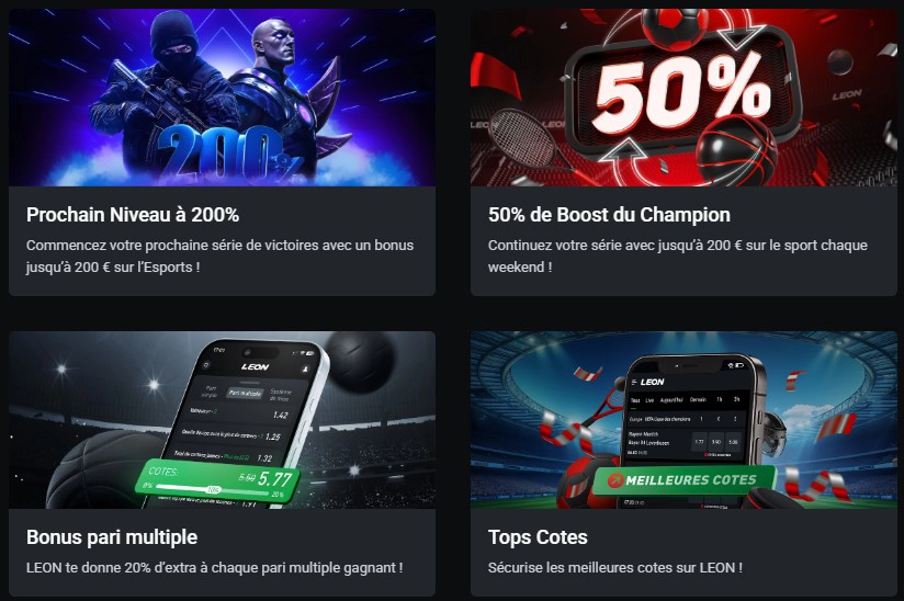 Offres régulières et bonus chaque semaine sur Leon Casino