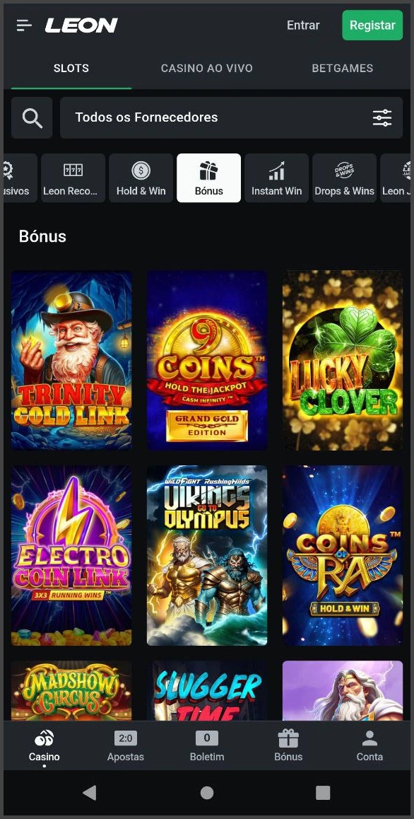 Slots com função de compra de bônus direto no Leon Casino